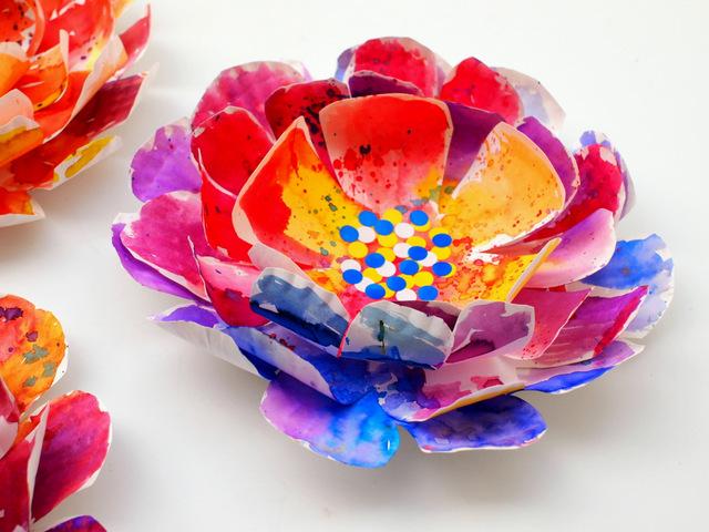 Giant Paper Plate Flowers