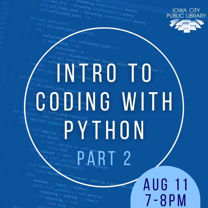 Intro to Coding with Python, part 2