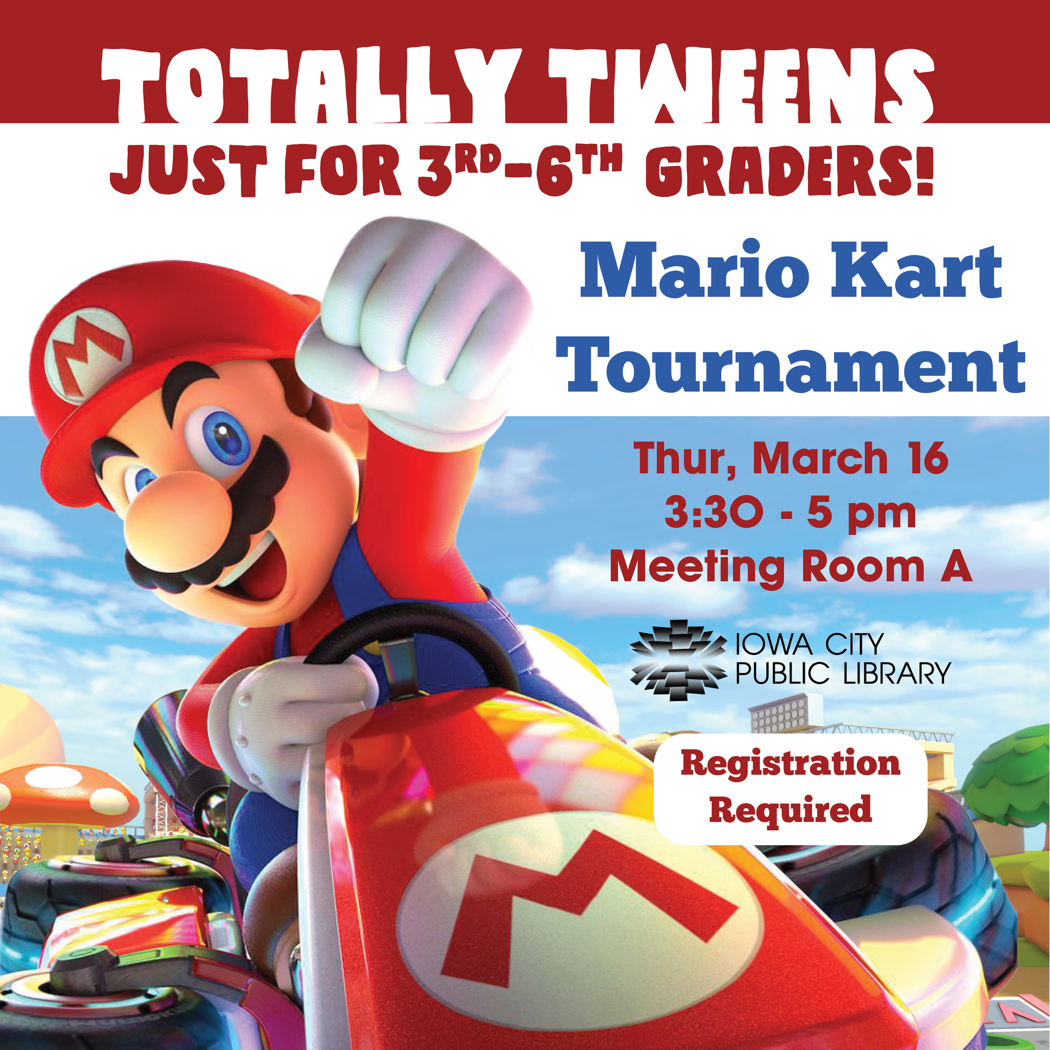 Half Day Teen Mario Kart Tournament