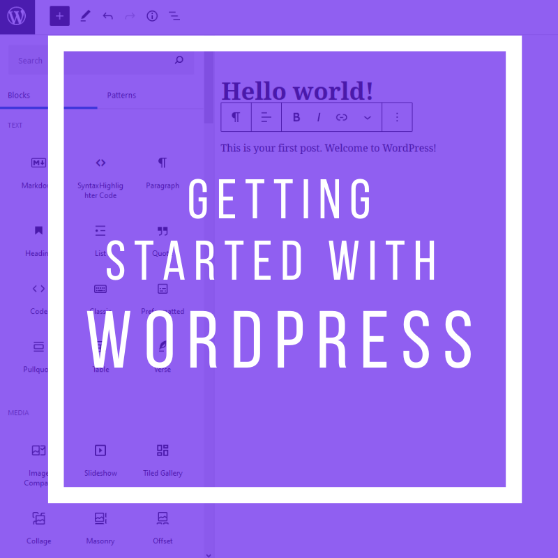 Getting Started with WordPress