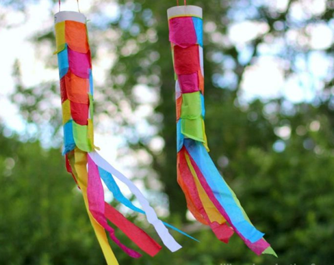 Make a tissue paper windsock with your kids! These colorful, fun, windsock kites are easy to make at home, but it’s more fun to make them at the library! We have all the supplies you need. 