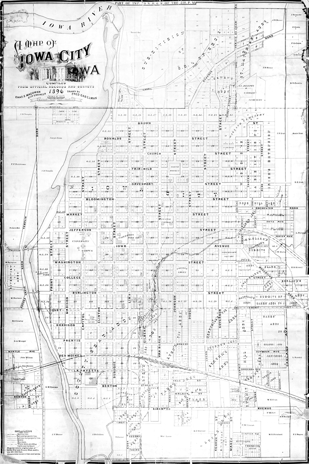 A Map of Iowa City, Iowa