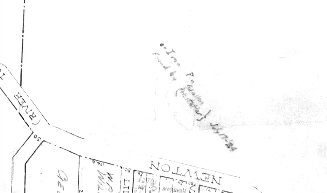 A clip of map two showing the names of who found it.