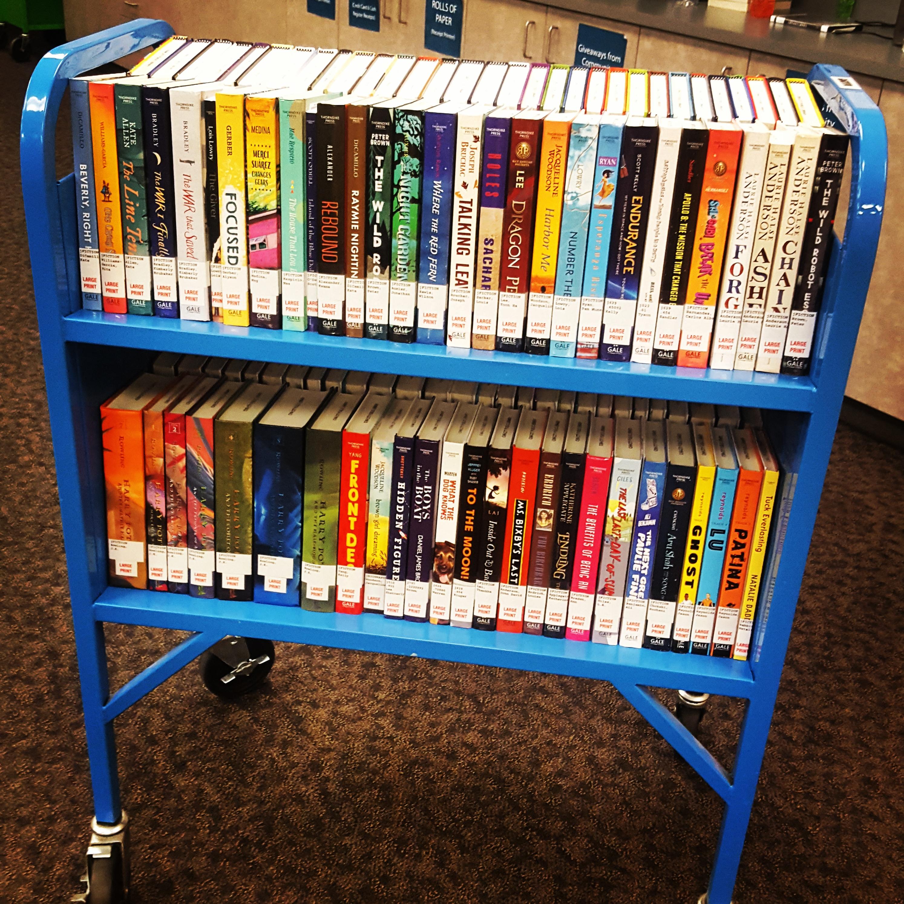 cart of books