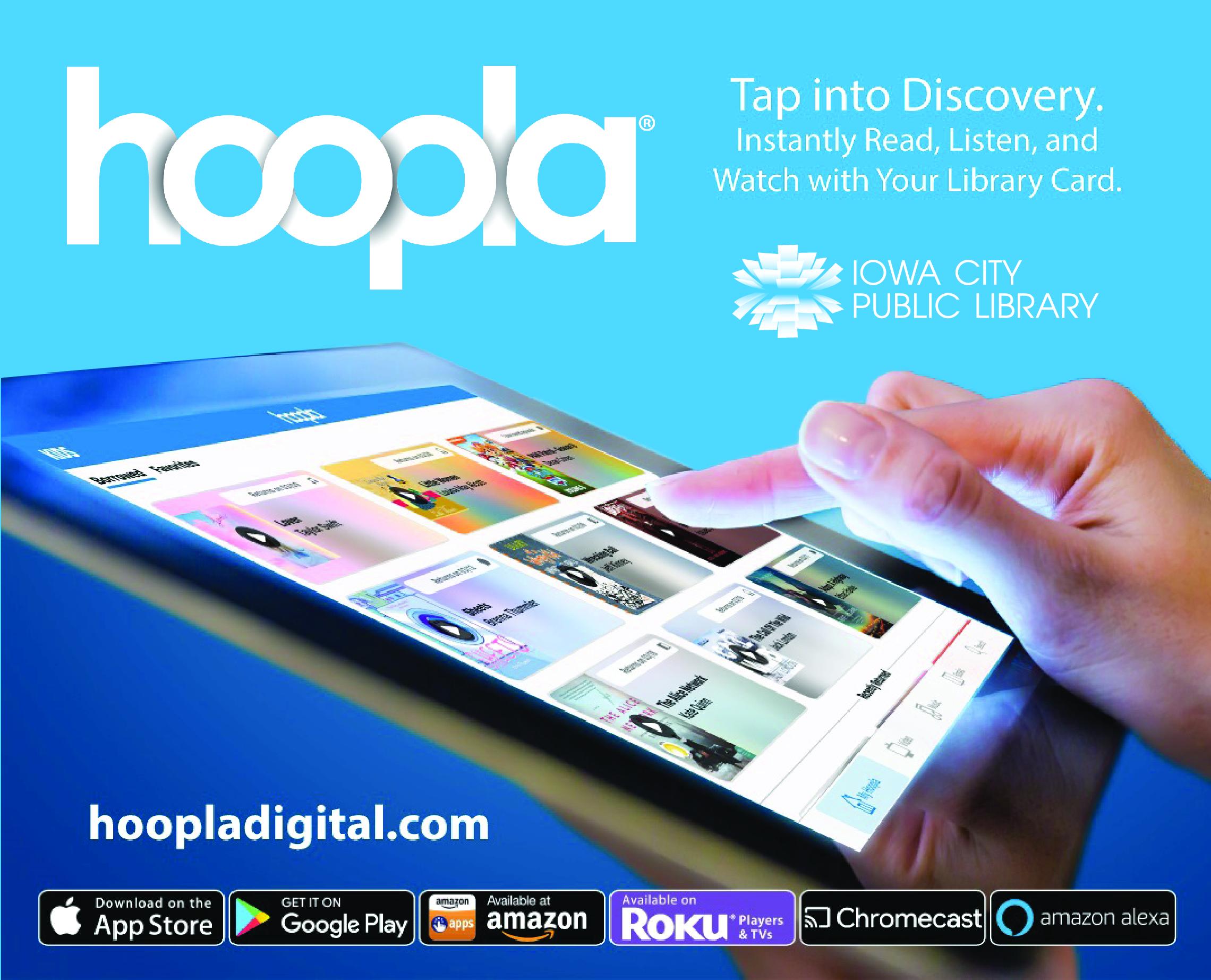 hoopla available from the Iowa City Public Library