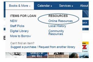 Online Resources Under Books & More