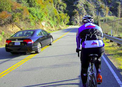 Car Passing Bike