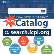 Image announcing new catalog at the Iowa City Public Library
