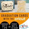 a greeting card that reads congrats with a graduation cap, and a greeting card that reads yay for you with stars