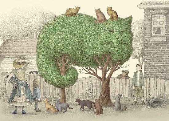 The Night Gardener - The Cat Tree Art Print